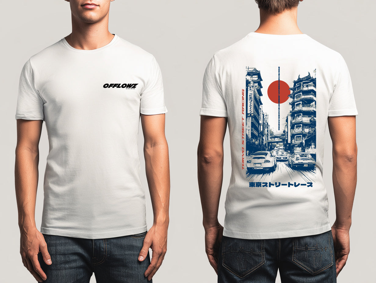 JDM Tokyo Printed Cotton Crew Neck T-Shirt